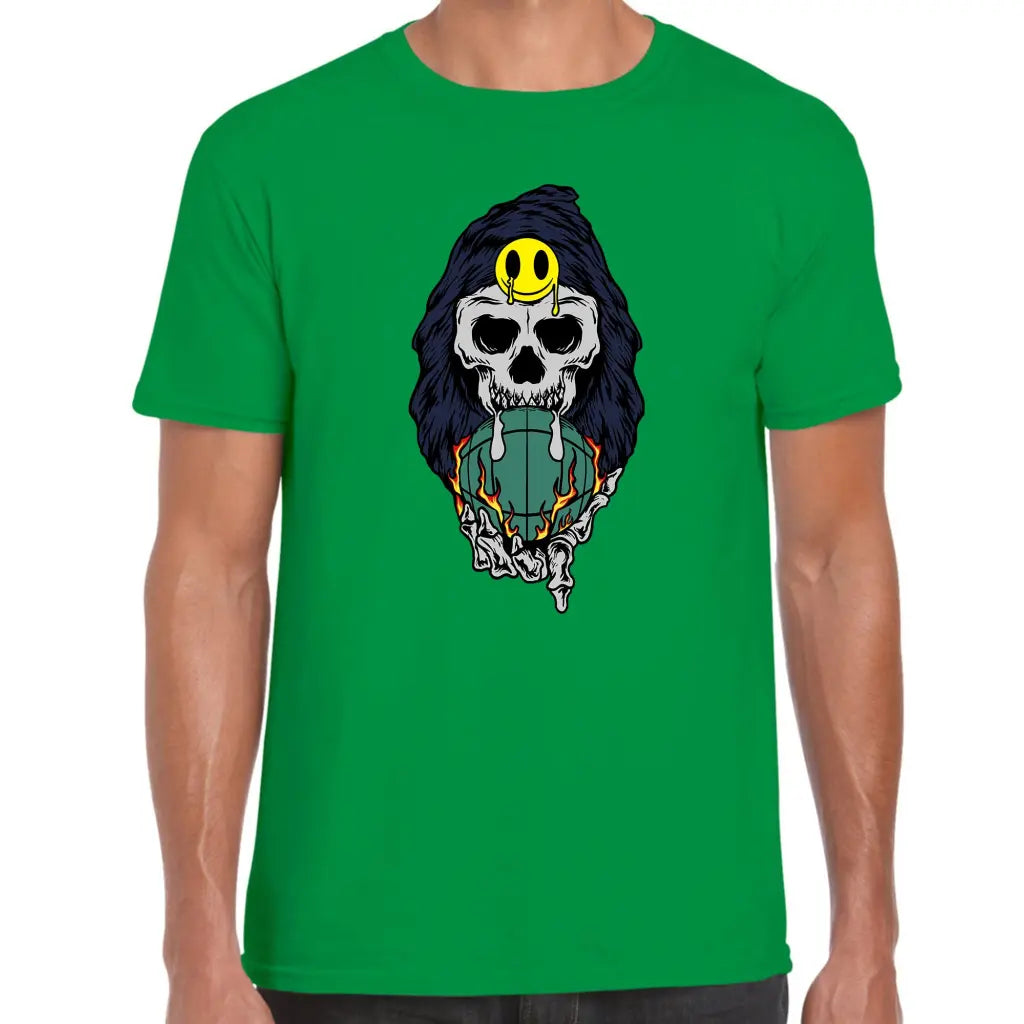 Smiley Patch Skull T-Shirt - Tshirtpark.com