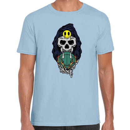 Smiley Patch Skull T-Shirt - Tshirtpark.com