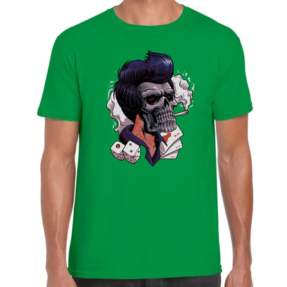 Smoking Gambler Skull T-Shirt - Tshirtpark.com