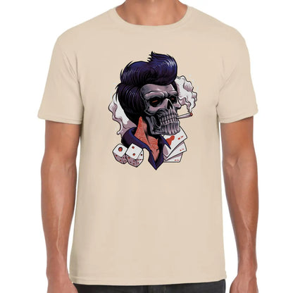 Smoking Gambler Skull T-Shirt - Tshirtpark.com