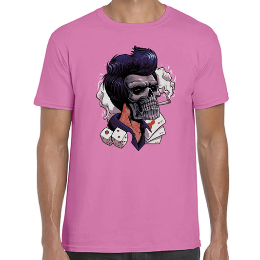 Smoking Gambler Skull T-Shirt - Tshirtpark.com