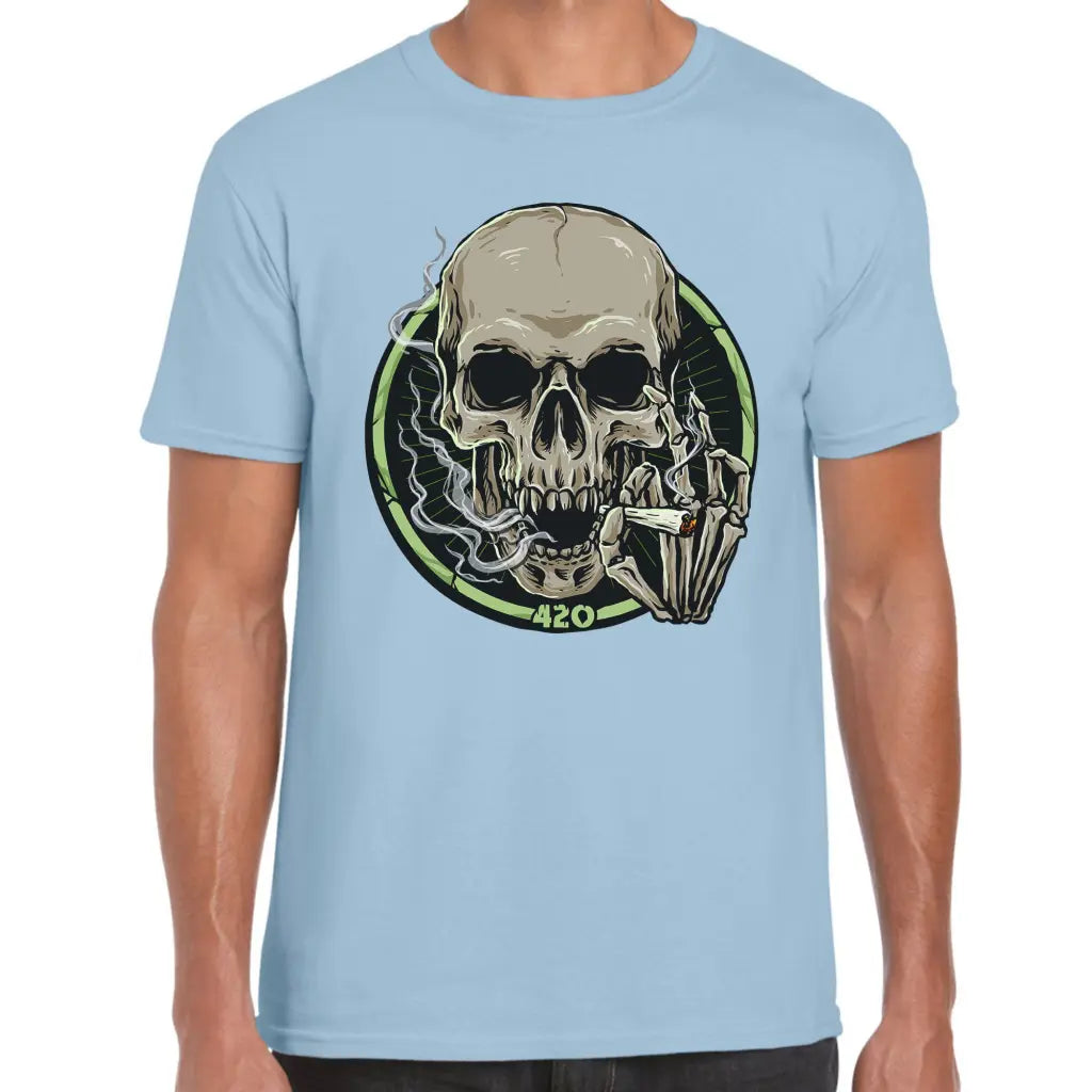 Smoking Skull 420 T-Shirt - Tshirtpark.com