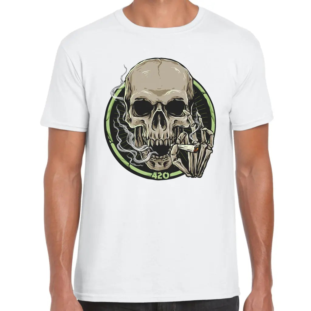 Smoking Skull 420 T-Shirt - Tshirtpark.com