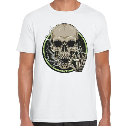 Smoking Skull 420 T-Shirt - Tshirtpark.com