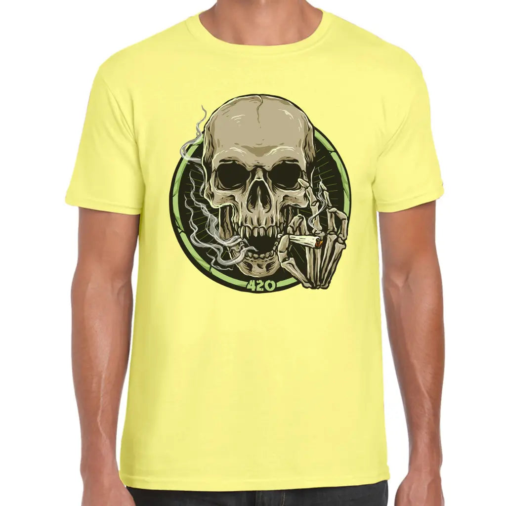 Smoking Skull 420 T-Shirt - Tshirtpark.com