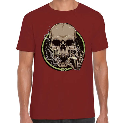 Smoking Skull 420 T-Shirt - Tshirtpark.com