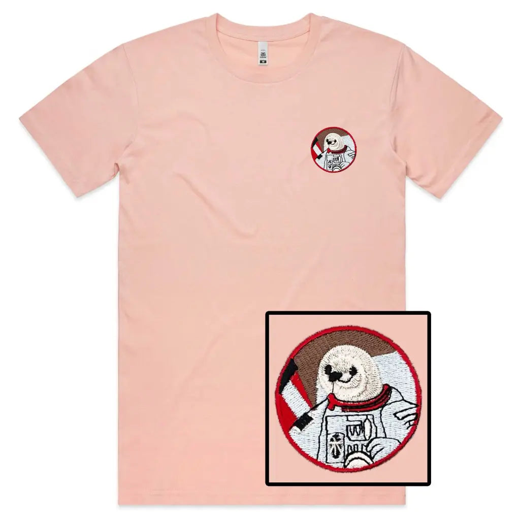 Space Sloth Embroidered T-Shirt - Tshirtpark.com
