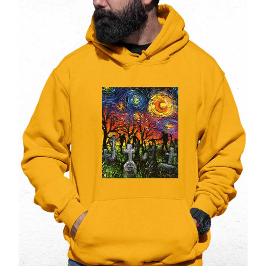 Starry Night Zombie Colour Hoodie - Tshirtpark.com