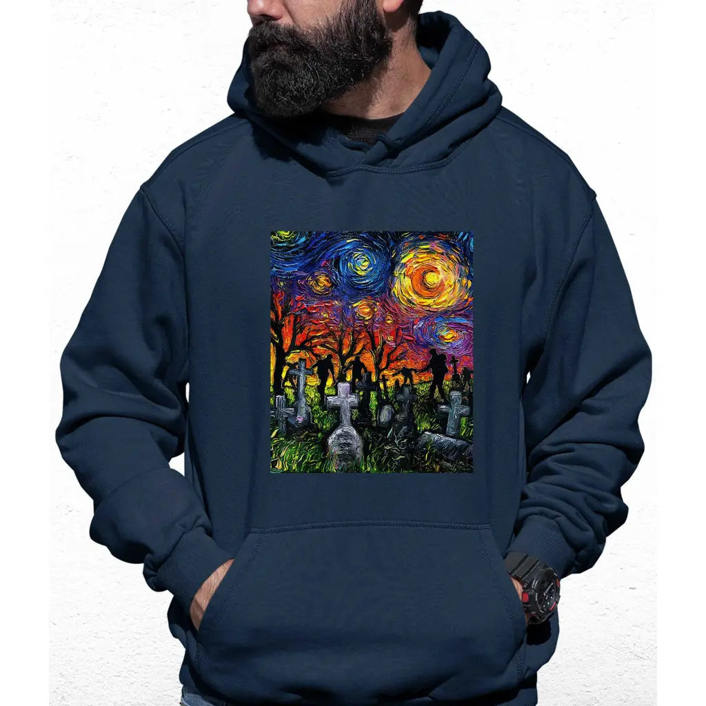 Starry Night Zombie Colour Hoodie - Tshirtpark.com