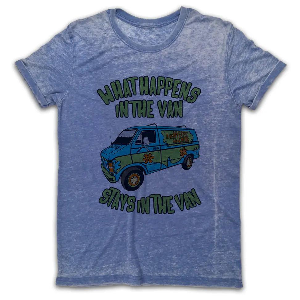 Stays In The Van Vintage Burn-Out T-Shirt - Tshirtpark.com