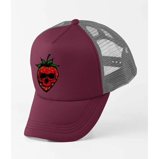 Strawberry Skull Trucker Cap - Tshirtpark.com