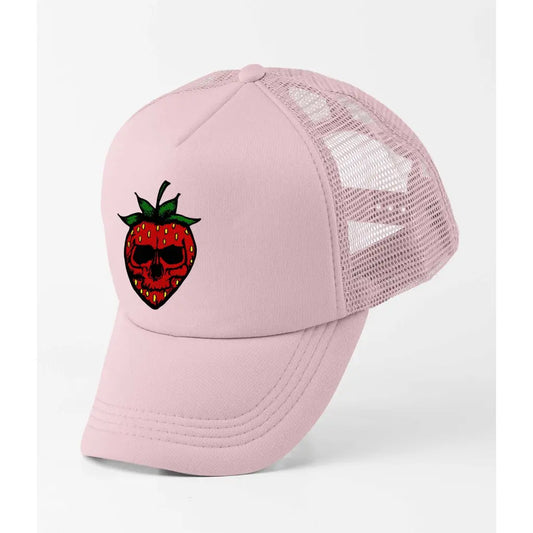 Strawberry Skull Trucker Cap - Tshirtpark.com