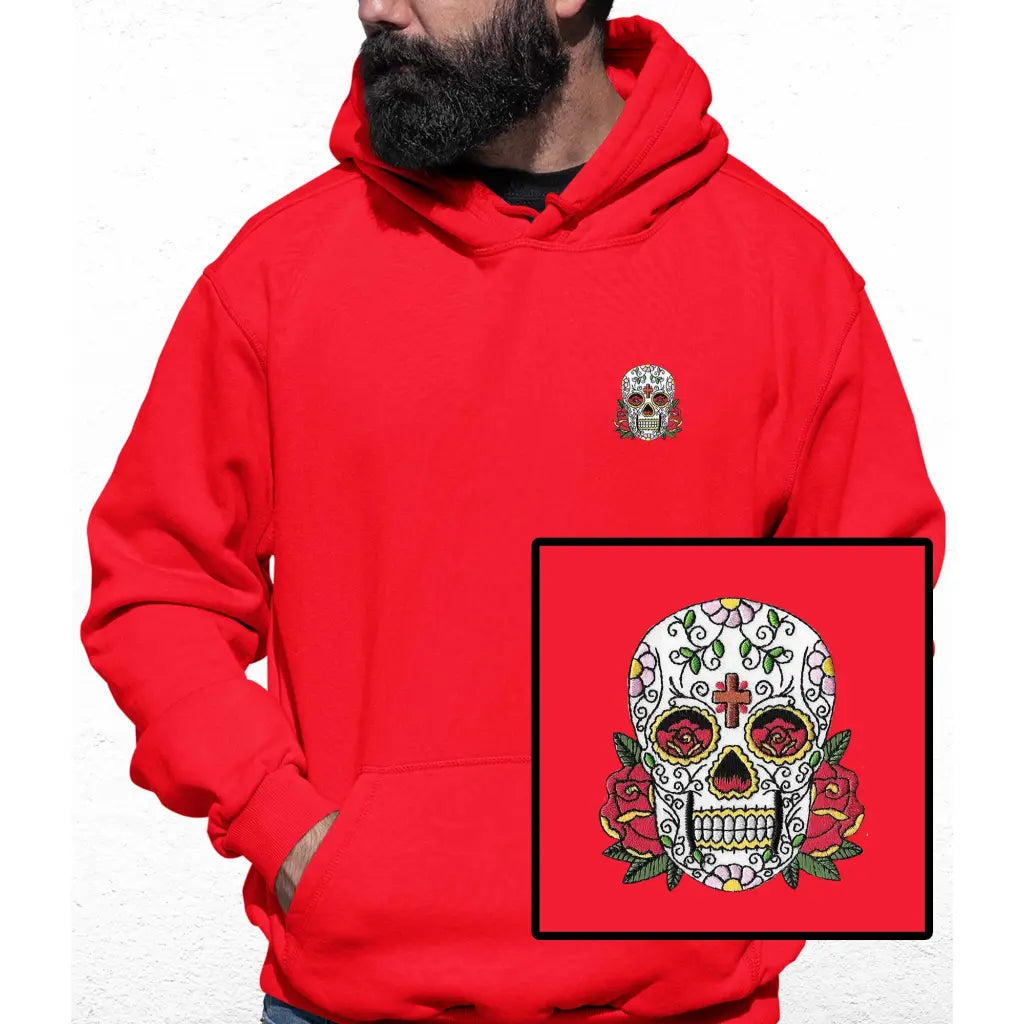 Sugar Skull Embroidered Colour Hoodie - Tshirtpark.com