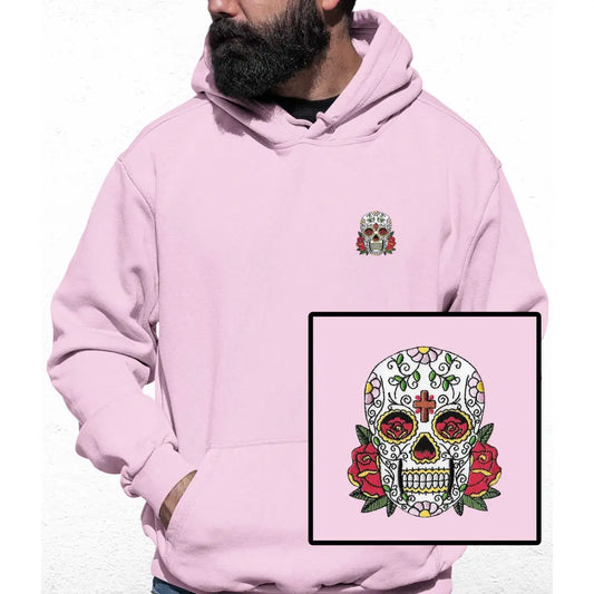 Sugar Skull Embroidered Colour Hoodie - Tshirtpark.com