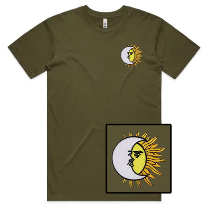 Sun & Moon Embroidered T-Shirt - Tshirtpark.com