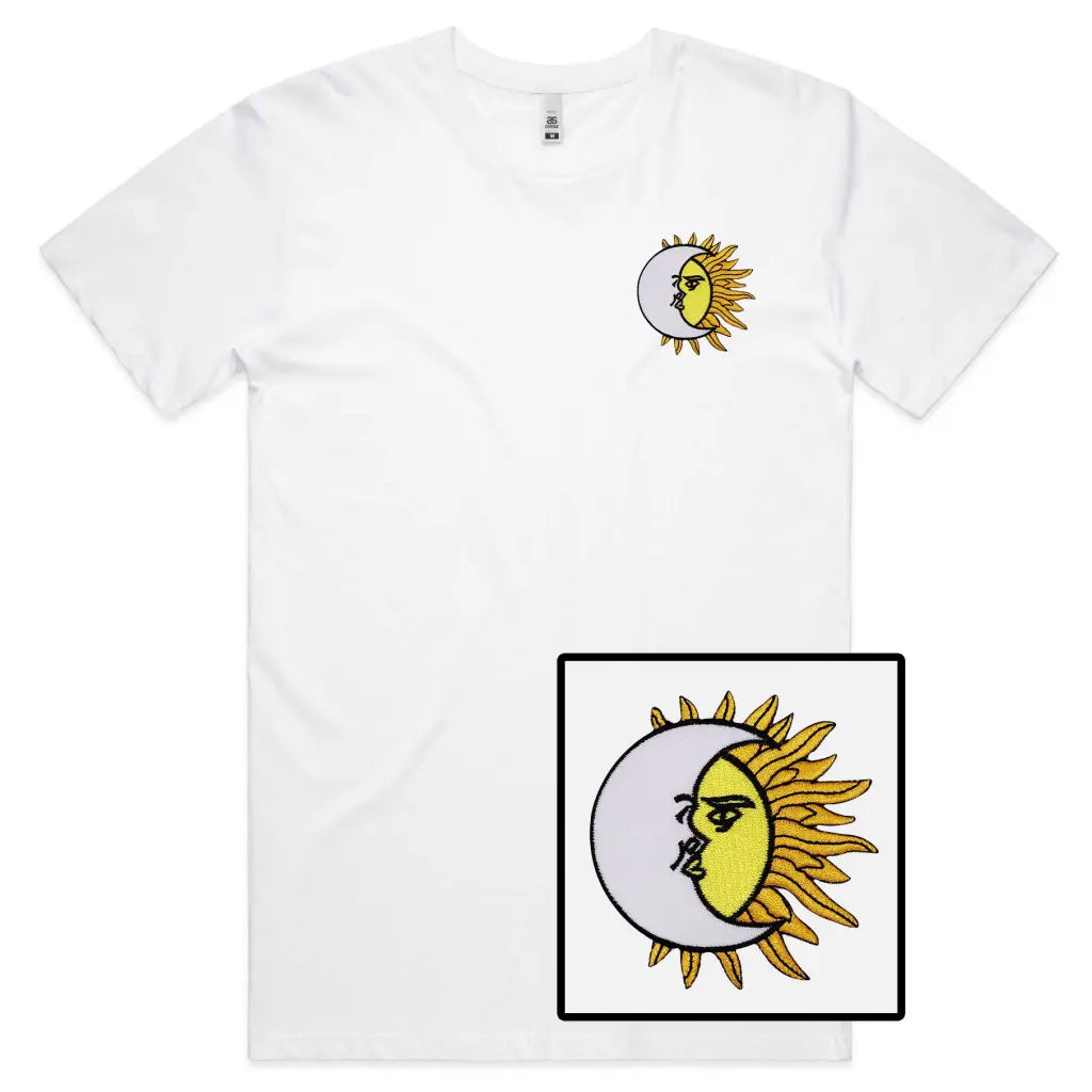 Sun & Moon Embroidered T-Shirt - Tshirtpark.com