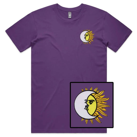 Sun & Moon Embroidered T-Shirt - Tshirtpark.com