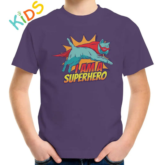 Superhero Cat Kids T-shirt - Tshirtpark.com