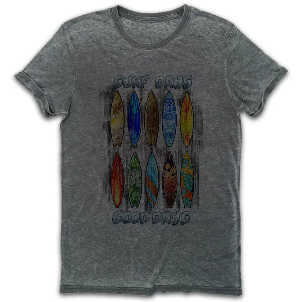 Surf Days Vintage Burn-Out T-Shirt - Tshirtpark.com