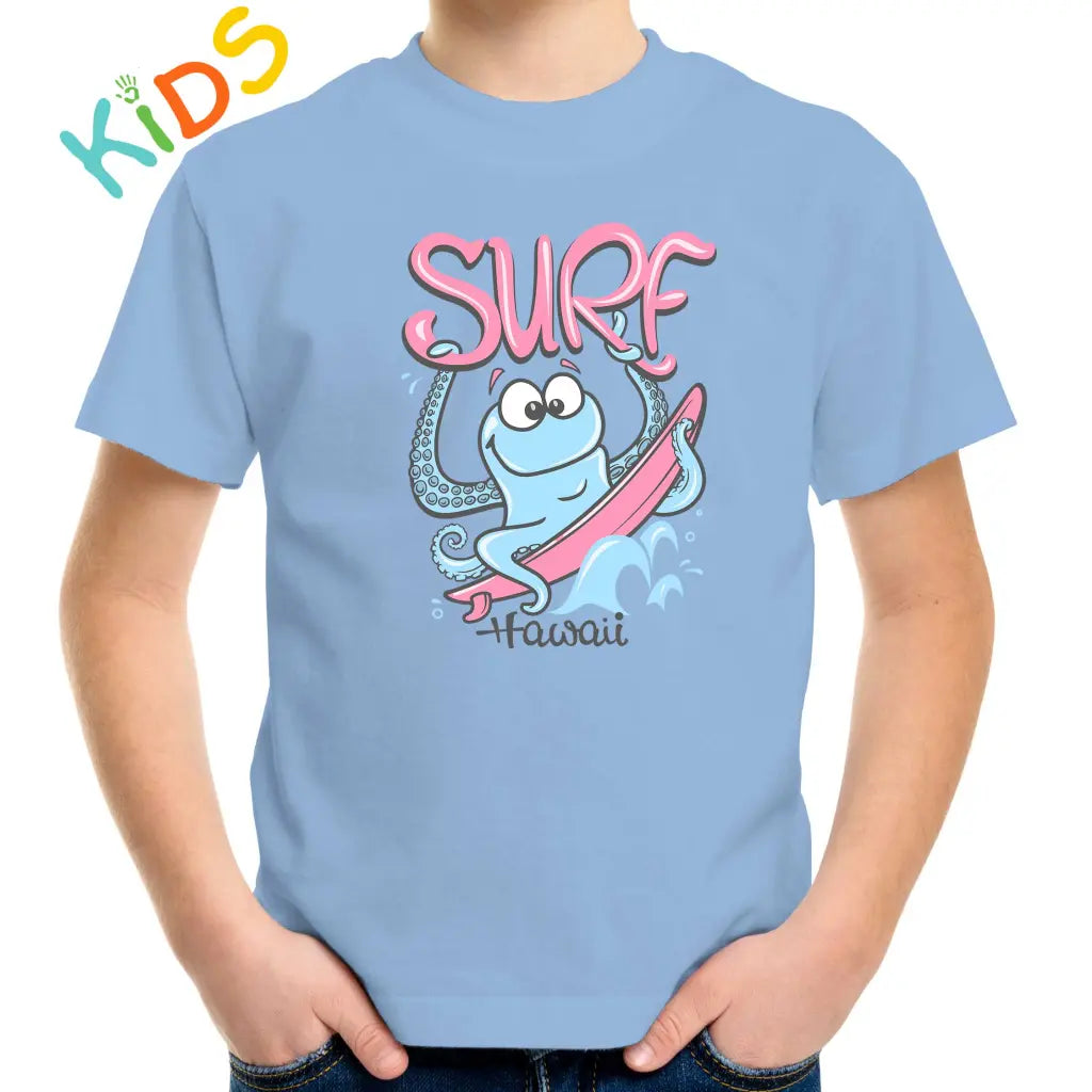 Surf Hawaii Octopus Kids T-shirt - Tshirtpark.com