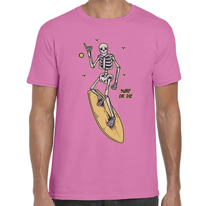 Surf Or Die Skeleton T-Shirt - Tshirtpark.com