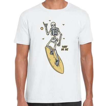 Surf Or Die Skeleton T-Shirt - Tshirtpark.com