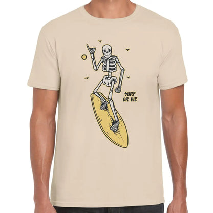 Surf Or Die Skeleton T-Shirt - Tshirtpark.com