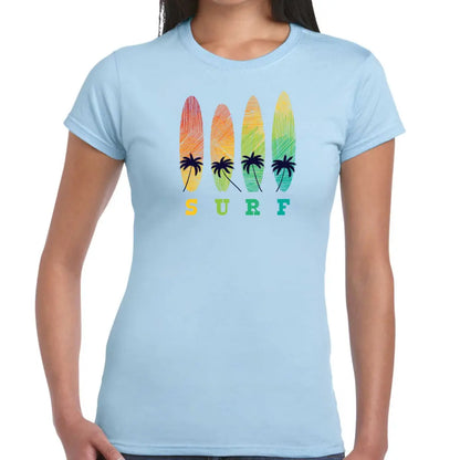 Surf Palms Ladies T-shirt - Tshirtpark.com