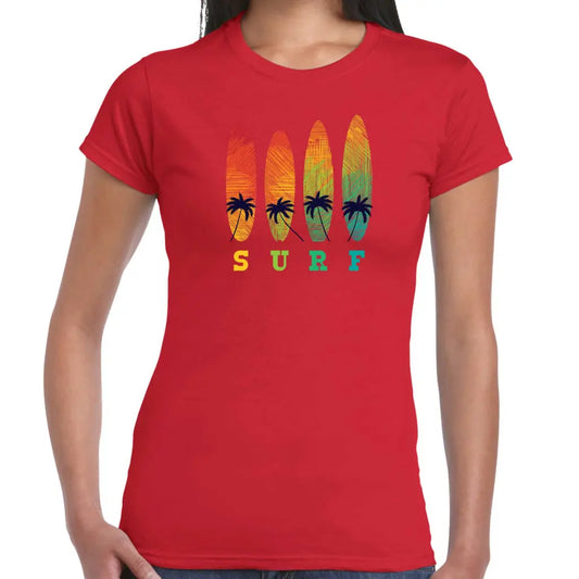 Surf Palms Ladies T-shirt - Tshirtpark.com