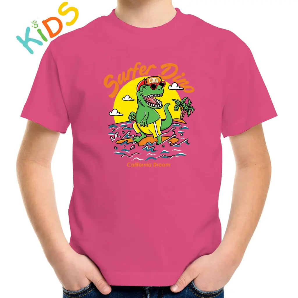 Surfer Dino Kids T-shirt - Tshirtpark.com