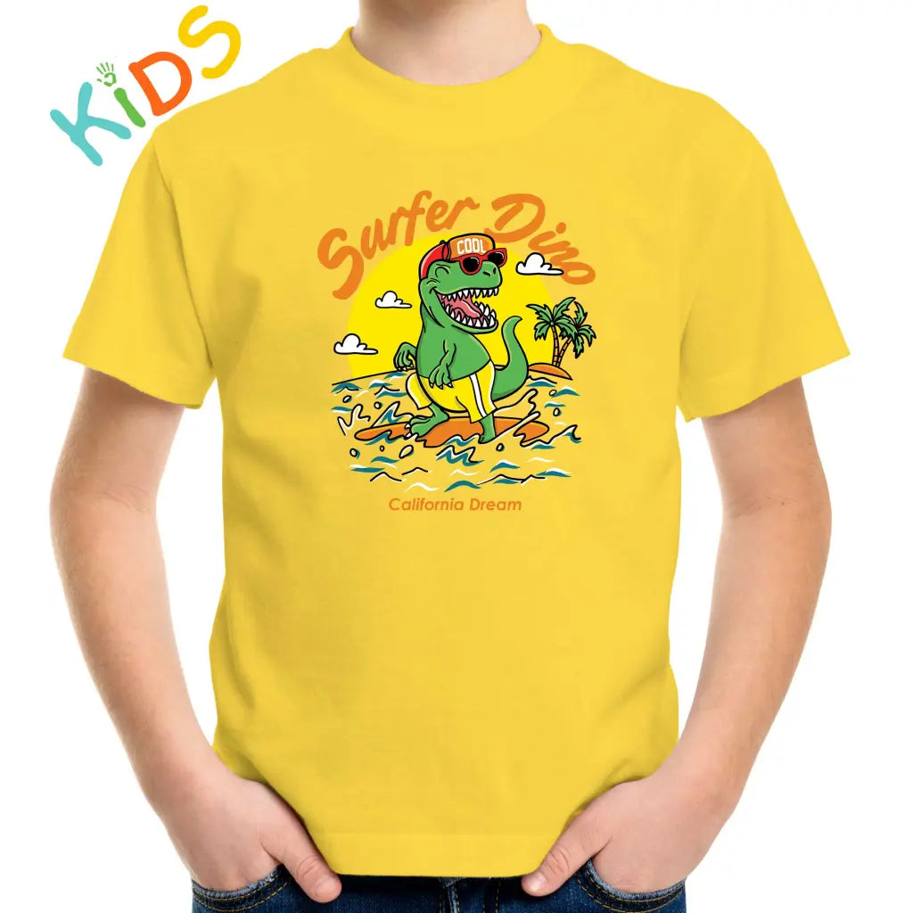 Surfer Dino Kids T-shirt - Tshirtpark.com