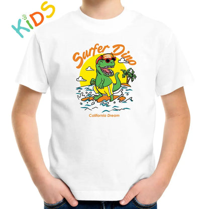 Surfer Dino Kids T-shirt - Tshirtpark.com