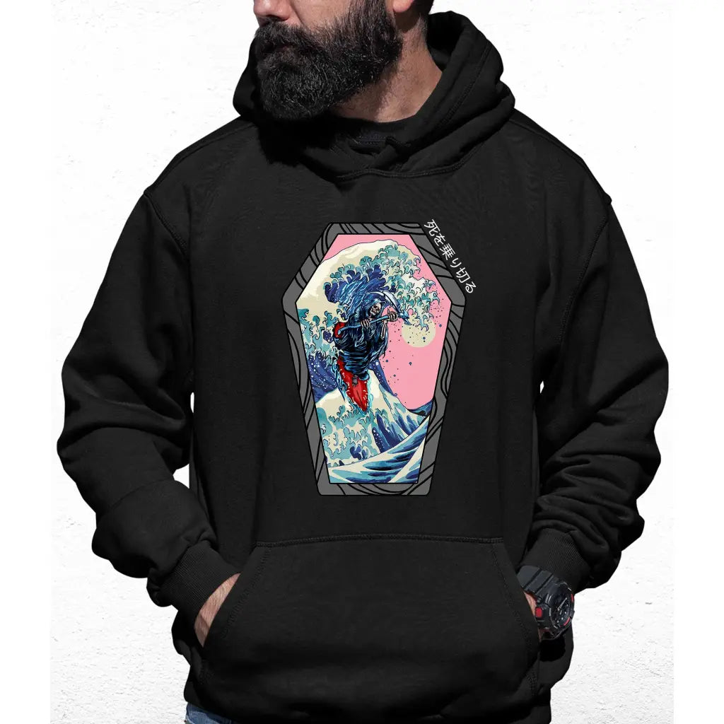 Surfing Death Skull Colour Hoodie - Tshirtpark.com
