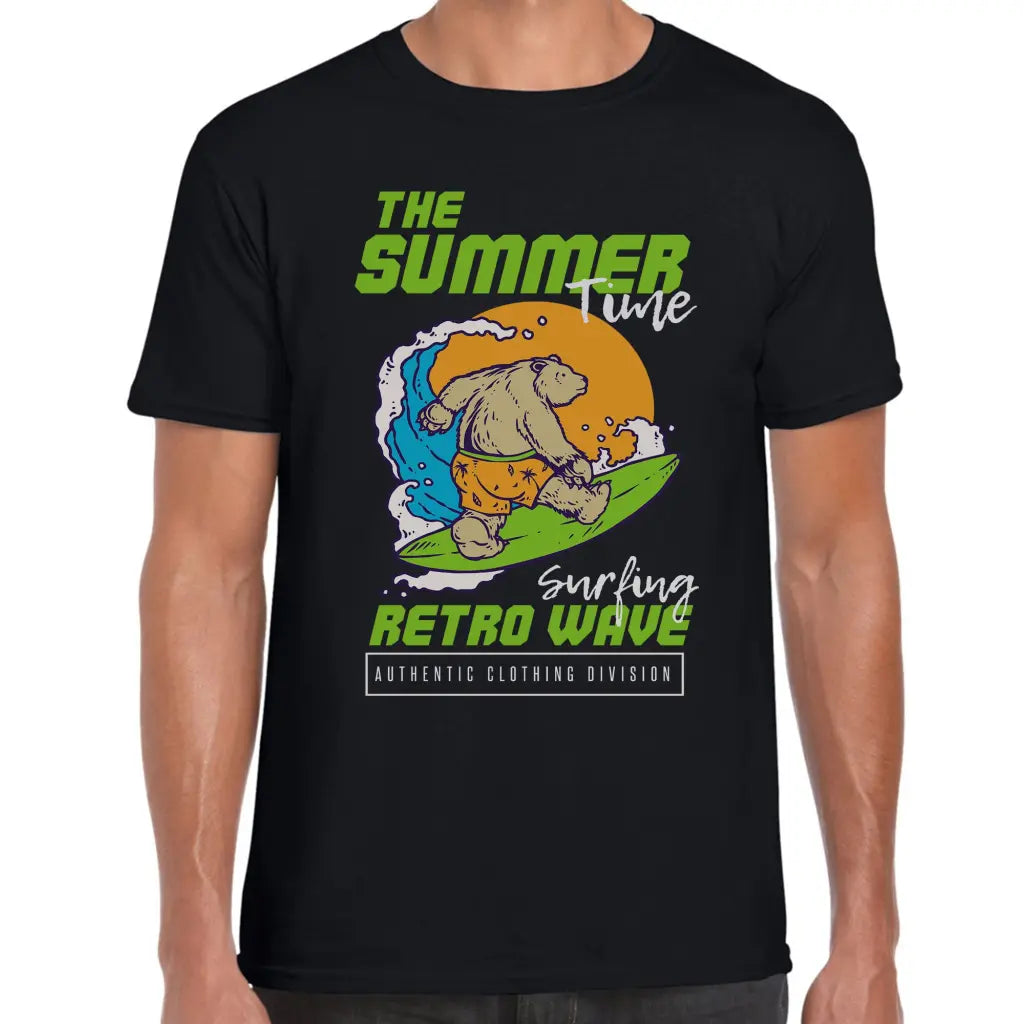 Surfing Retro Wave T-Shirt - Tshirtpark.com
