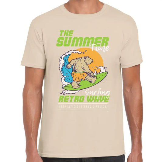 Surfing Retro Wave T-Shirt - Tshirtpark.com
