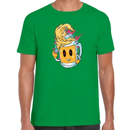 Surfing Skeleton Beer T-Shirt - Tshirtpark.com