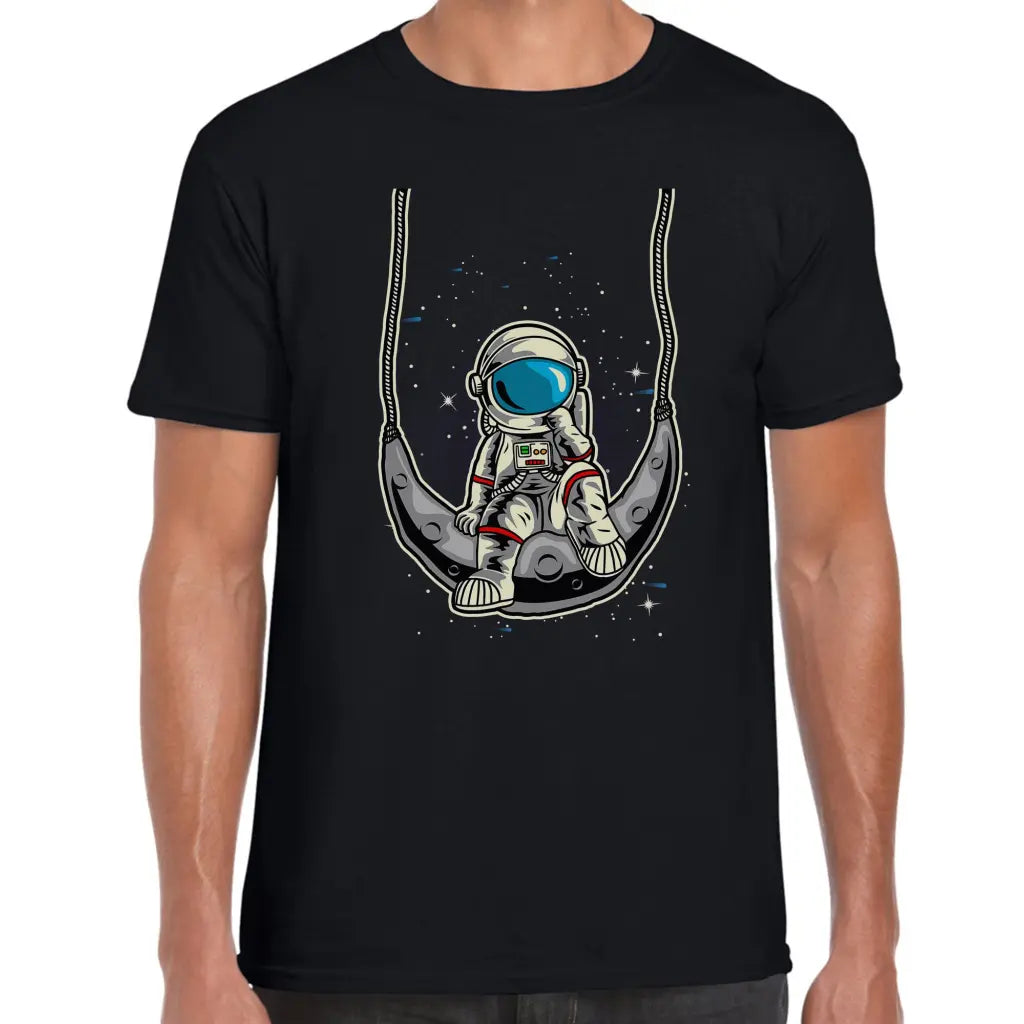 Swinging Moon Astronaut T-Shirt - Tshirtpark.com