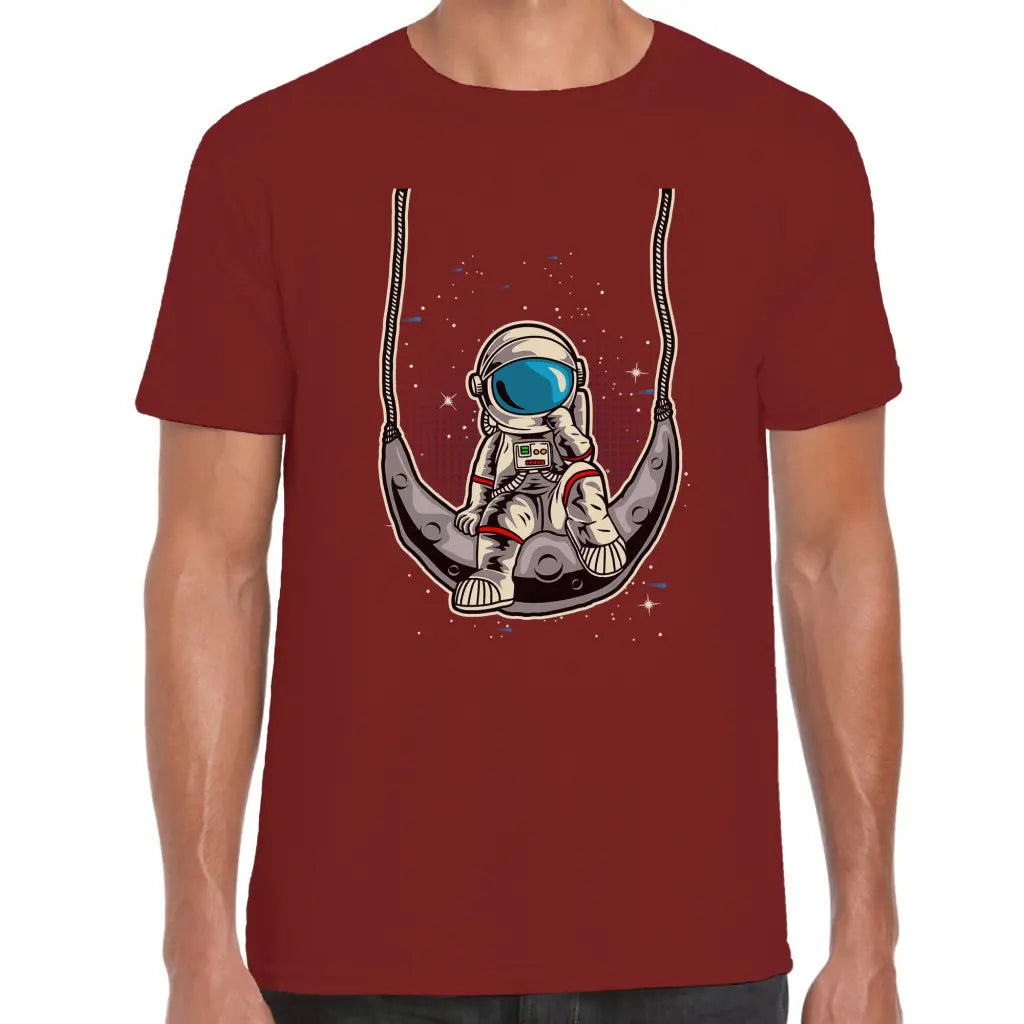 Swinging Moon Astronaut T-Shirt - Tshirtpark.com