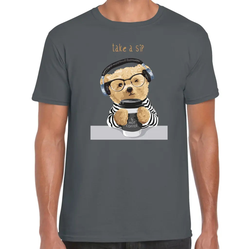 Take A Sip Teddy T-Shirt - Tshirtpark.com