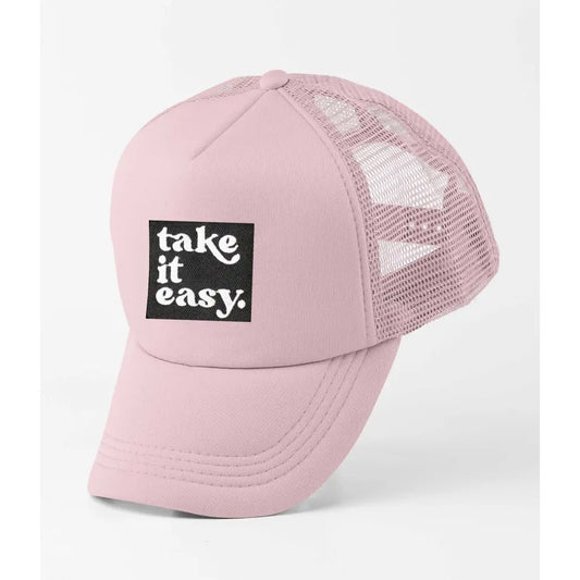 Take It Easy Slogan Trucker Cap - Tshirtpark.com