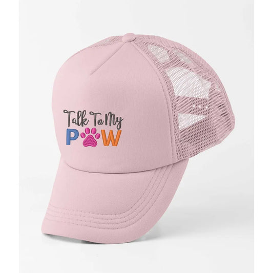 Talk To My Paws Slogan Trucker Cap - Tshirtpark.com