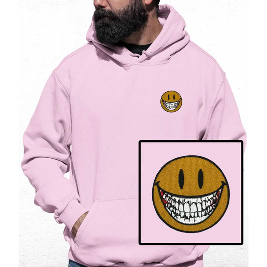 Teeth Smile Embroidered Colour Hoodie - Tshirtpark.com