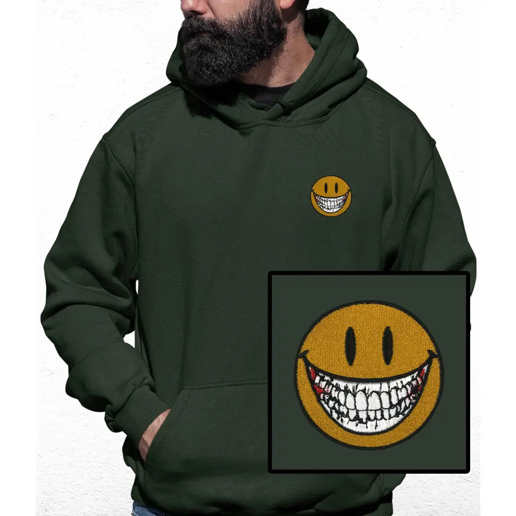 Teeth Smile Embroidered Colour Hoodie - Tshirtpark.com