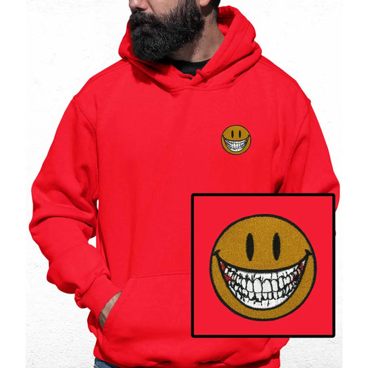 Teeth Smile Embroidered Colour Hoodie - Tshirtpark.com