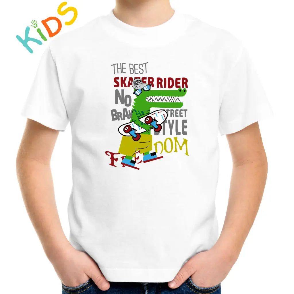 The Best Skater Crocodile Kids T-shirt - Tshirtpark.com