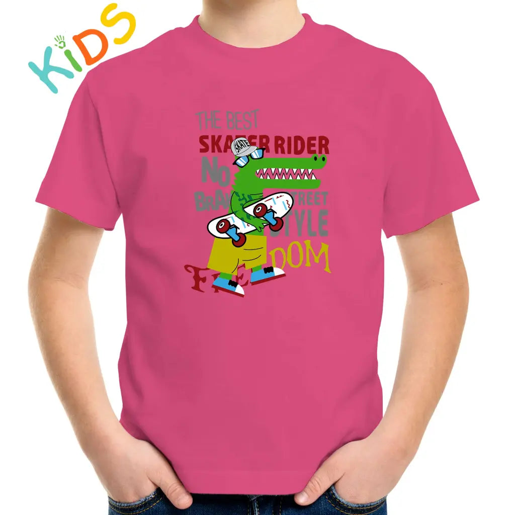The Best Skater Crocodile Kids T-shirt - Tshirtpark.com