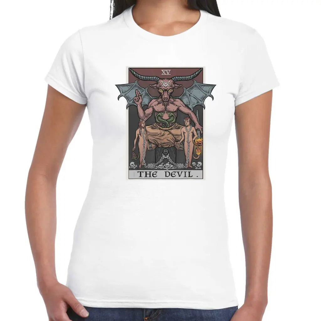 The Devil Sitting Ladies T-shirt - Tshirtpark.com