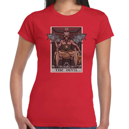 The Devil Sitting Ladies T-shirt - Tshirtpark.com