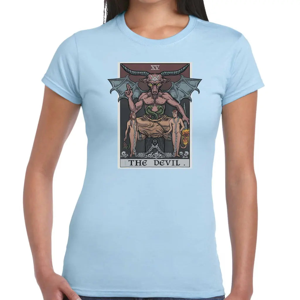 The Devil Sitting Ladies T-shirt - Tshirtpark.com