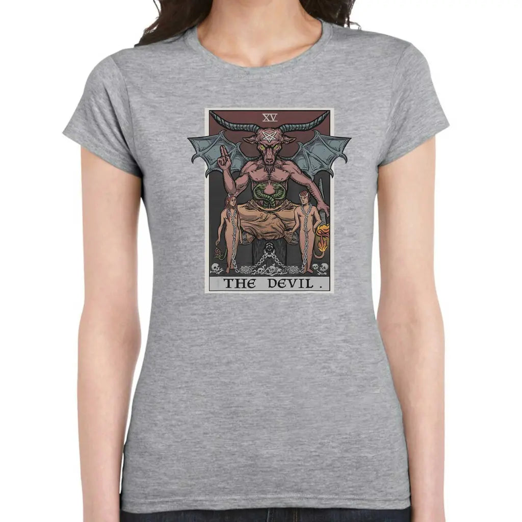 The Devil Sitting Ladies T-shirt - Tshirtpark.com